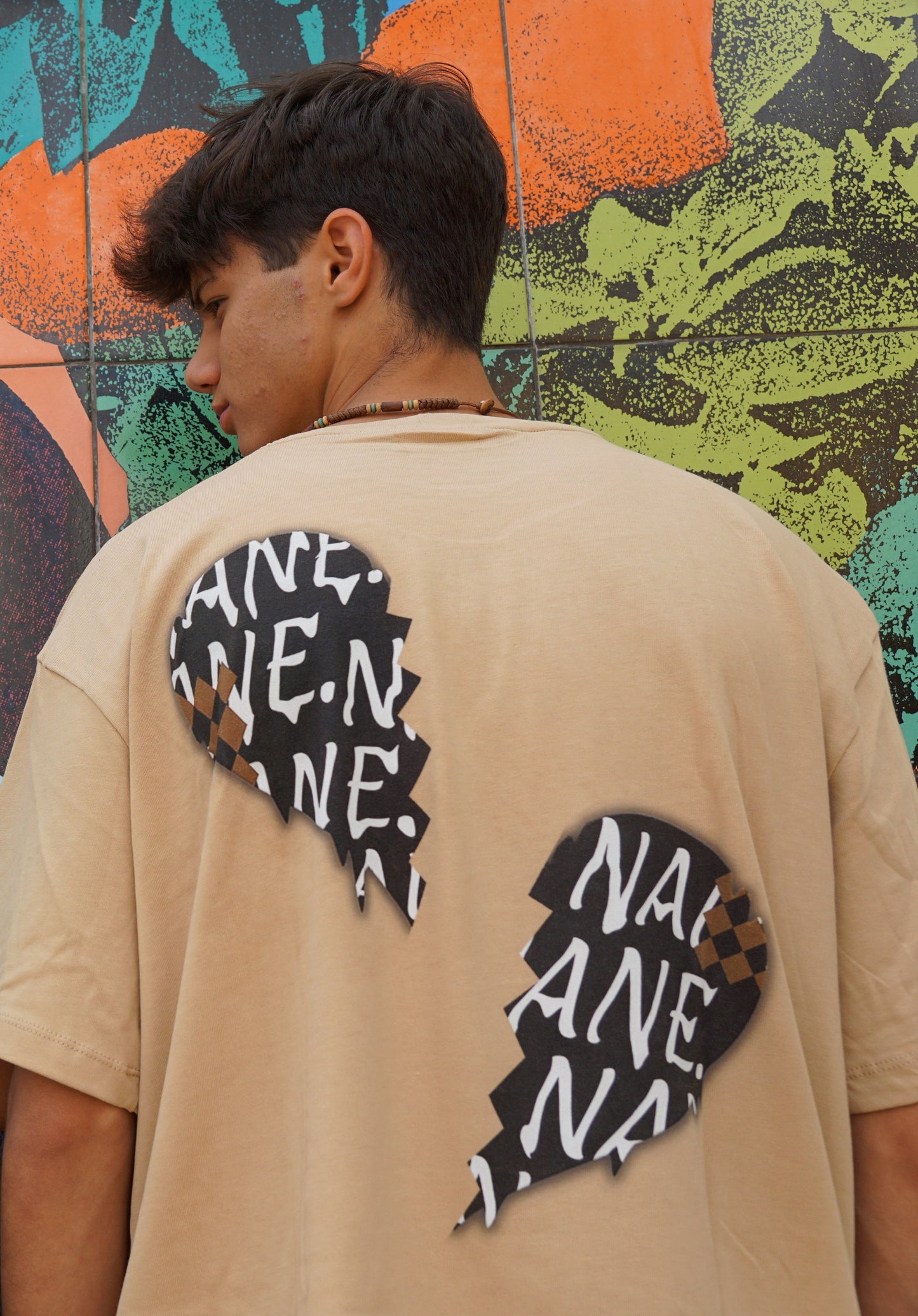 NANE "Heart" T-Shirt Brown