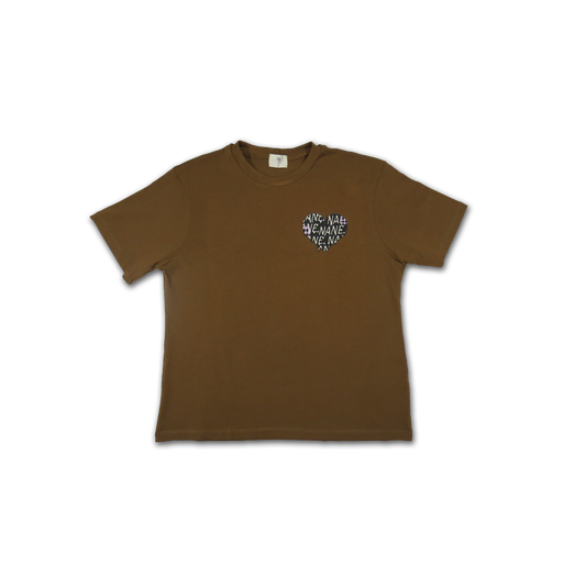 NANE "Heart" T-Shirt Brown