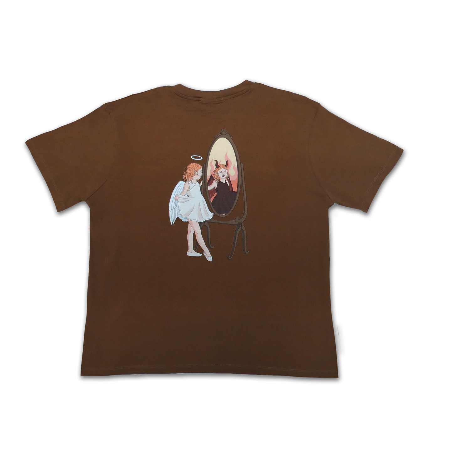 NANE “Horns and Halo” T-Shirt Brown