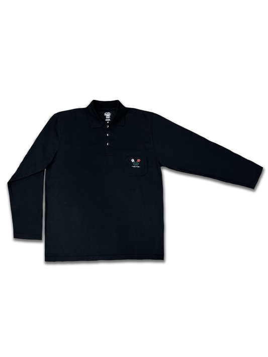 NANE "Paws" Polo T-Shirt Black