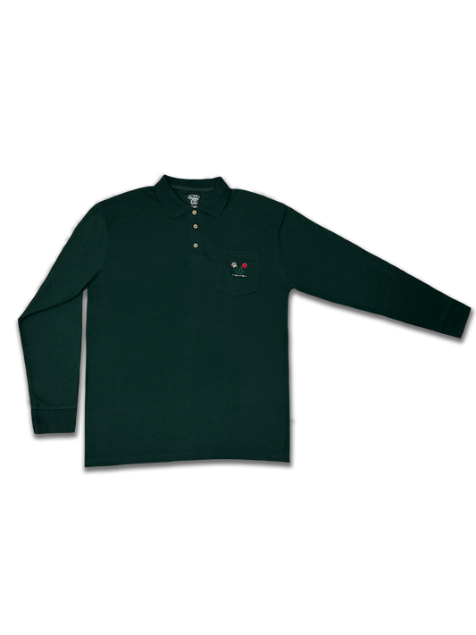 NANE "Paws" Polo T-Shirt Dark Green