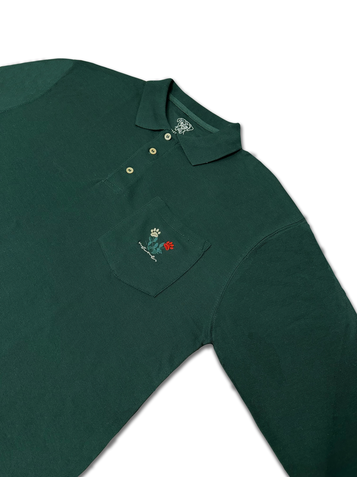 NANE "Paws" Polo T-Shirt Dark Green