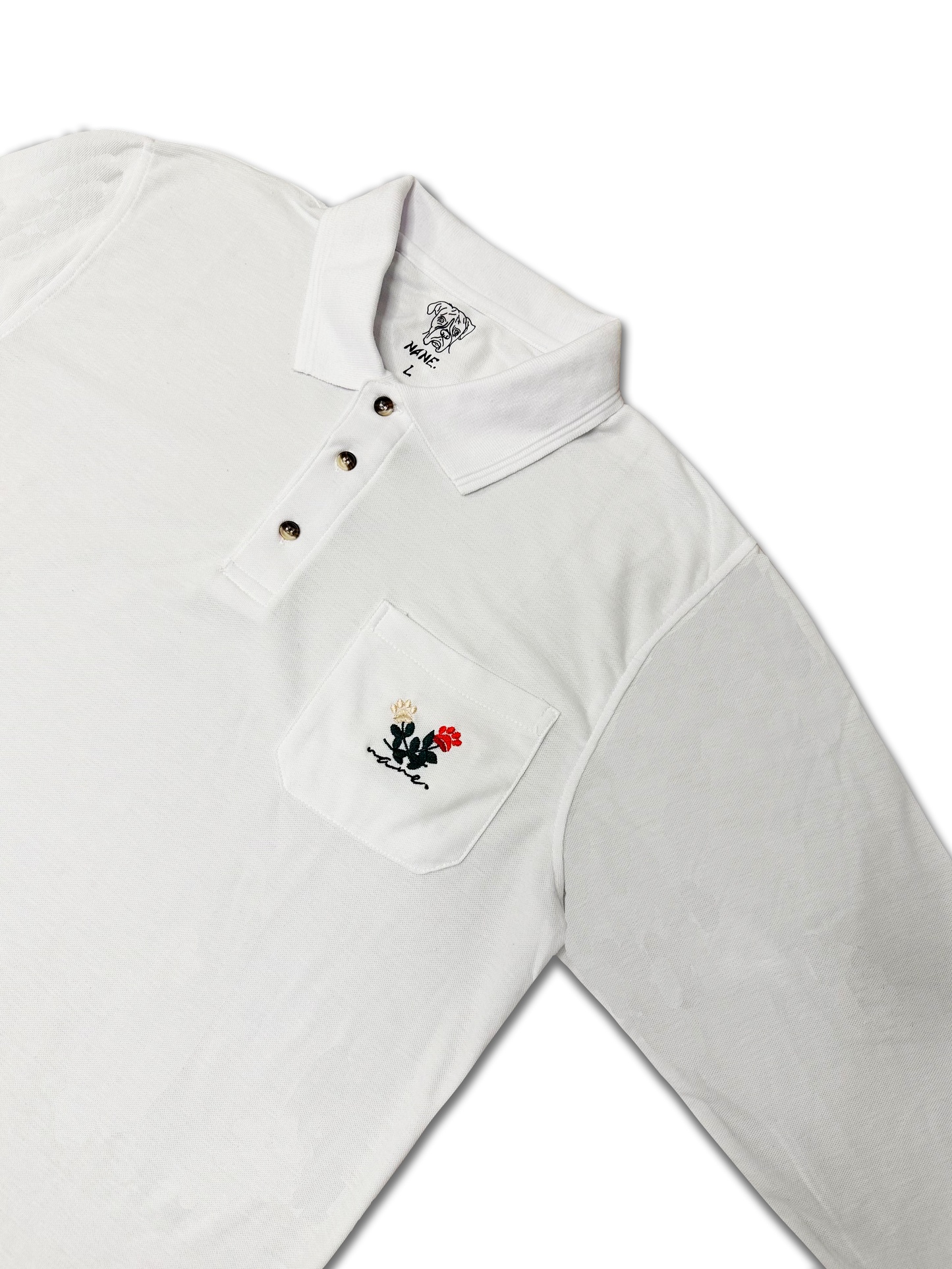 NANE "Paws" Polo T-Shirt White