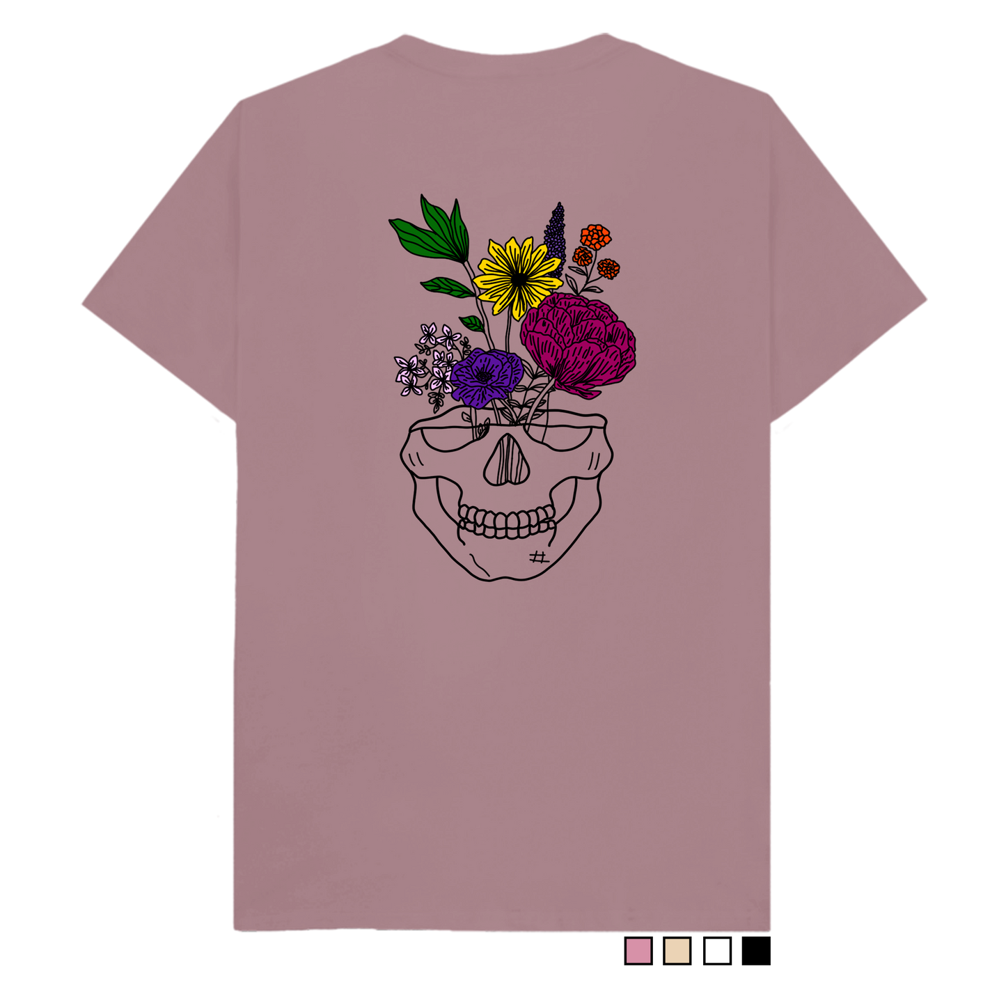 "Skulls and Flowers" T-Shirt