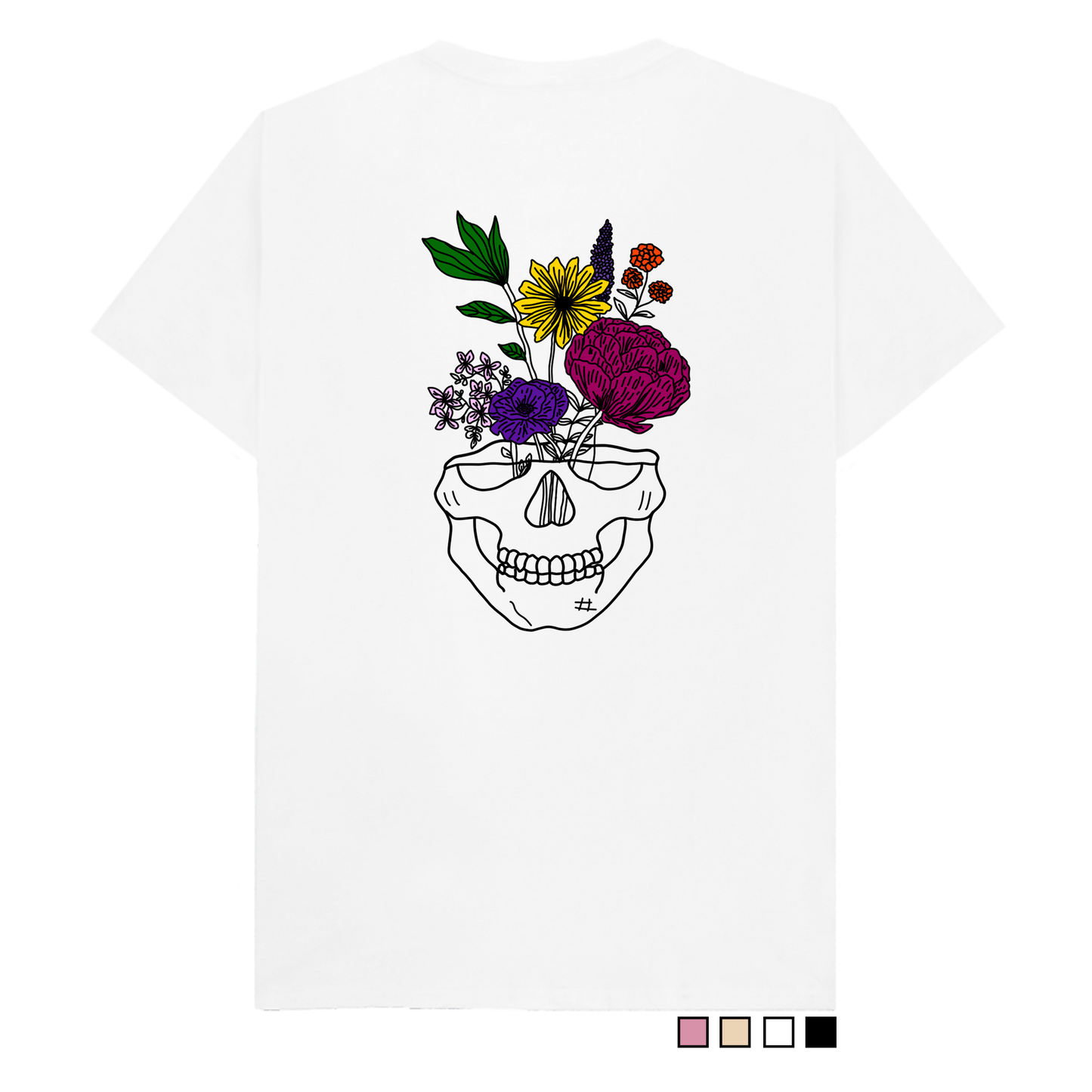 "Skulls and Flowers" T-Shirt